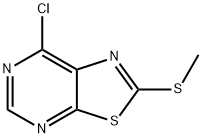 Thiazolo[5,4-d]pyrimidine, 7-chloro-2-(methylthio)- Structure