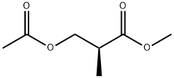 Propanoic acid, 3-(acetyloxy)-2-methyl-, methyl ester, (2S)- Structure