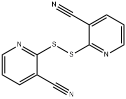 2-[(3-cyanopyridin-2-yl)disulfanyl]pyridine-3-carbonitrile 化学構造式