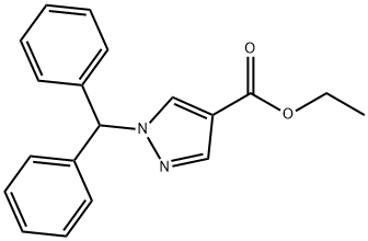 1H-Pyrazole-4-carboxylic acid, 1-(diphenylmethyl)-, ethyl ester Struktur