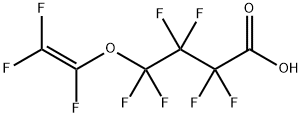 Butanoic acid, 2,2,3,3,4,4-hexafluoro-4-[(1,2,2-trifluoroethenyl)oxy]- Structure