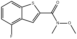 Benzo[b]thiophene-2-carboxamide, 4-fluoro-N-methoxy-N-methyl- 结构式