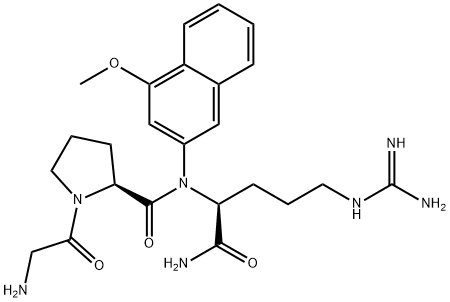 Gly-Pro-Arg-MNA.2HCl 化学構造式