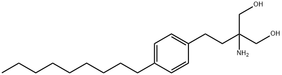 2-amino-2-(4-nonylphenethyl)propane-1,3-diol 化学構造式