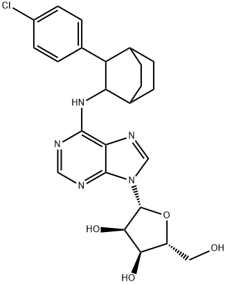N(6)-(2-(4-chlorophenyl)bicyclo(2.2.2.)-octyl)(3)-adenosine 化学構造式