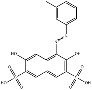 2,7-Naphthalenedisulfonic acid, 3,6-dihydroxy-4-[2-(3-methylphenyl)diazenyl]- Structure