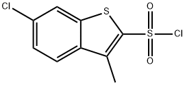 6-氯-3-甲基-1-苯并噻吩-2-磺酰氯 结构式