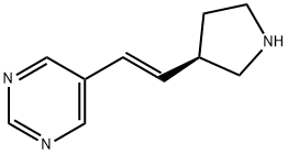 Pyrimidine,5-[(1E)-2-(3R)-3-pyrrolidinylethenyl]- 化学構造式