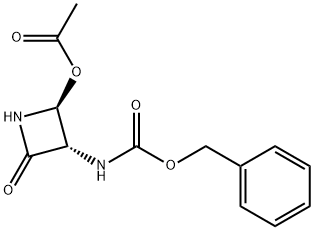 Carbamic acid, N-[(2S,3S)-2-(acetyloxy)-4-oxo-3-azetidinyl]-, phenylmethyl ester Structure