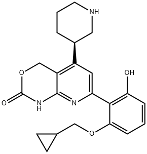 758683-21-5 7-[2-(环丙基甲氧基)-6-羟基苯基]-1,4-二氢-5-(3R)-3-哌啶基-2H-吡啶并[2,3-D][1,3]恶嗪-2-酮