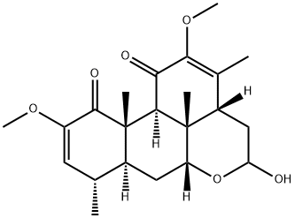 Picrasa-2,12-diene-1,11-dione, 16-hydroxy-2,12-dimethoxy- Structure