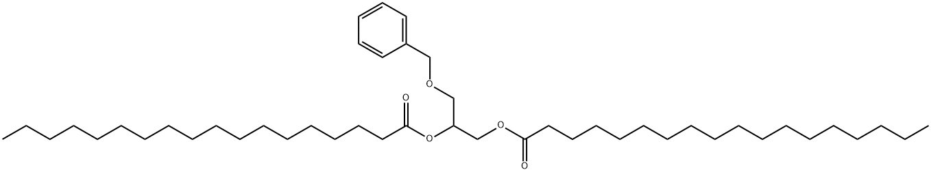 Octadecanoic acid, 1,1'-[1-[(phenylmethoxy)methyl]-1,2-ethanediyl] ester 化学構造式