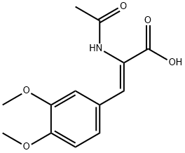 2-Propenoic acid, 2-(acetylamino)-3-(3,4-dimethoxyphenyl)-, (2Z)- Structure