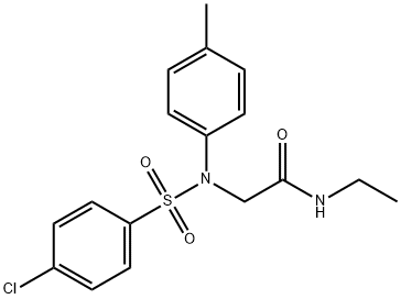N~2~-[(4-chlorophenyl)sulfonyl]-N-ethyl-N~2~-(4-methylphenyl)glycinamide,767346-31-6,结构式