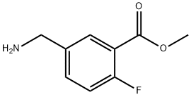 Benzoic acid, 5-(aminomethyl)-2-fluoro-, methyl ester Struktur