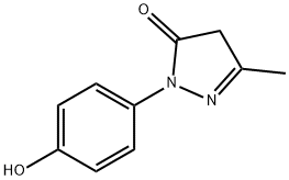 2-(4-hydroxyphenyl)-5-methyl-2,4-dihydro-3H-pyrazol-3-one 化学構造式