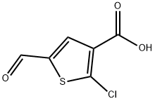2-chloro-5-formylthiophene-3-carboxylic acid Structure