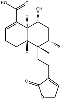 (-)-6beta-Hydroxy-5beta,8beta,9beta,10alpha-cleroda-3,13-dien-16,15-olid-18-oic acid|(-)-6BETA-羟基-5BETA,8BETA,9BETA,10ALPHA-克罗-3,13-二烯-16,15-内酯-18-酸