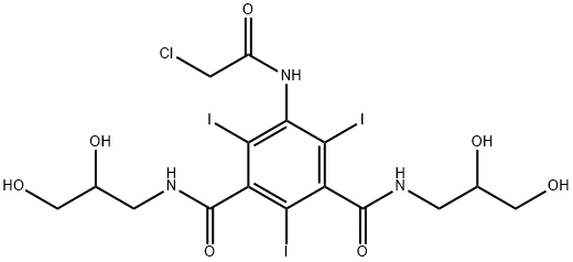 5-氯乙酰胺基-N,N -双(2,3-二羟丙基)-2,4,6-三碘-1,3.苯二甲酰, 77203-11-3, 结构式