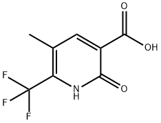 3-Pyridinecarboxylic acid, 1,2-dihydro-5-methyl-2-oxo-6-(trifluoromethyl)- Structure