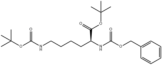 L-Lysine, N6-[(1,1-dimethylethoxy)carbonyl]-N2-[(phenylmethoxy)carbonyl]-, 1,1-dimethylethyl ester 化学構造式