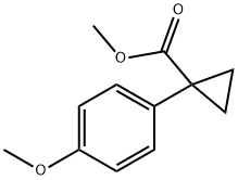 Cyclopropanecarboxylic acid, 1-(4-methoxyphenyl)-, methyl ester Structure