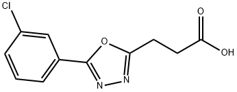 JR-9565, 3-(5-(3-Chlorophenyl)-1,3,4-oxadiazol-2-yl)propanoic acid, 97% Struktur