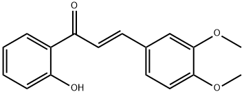 (E)-2'-ヒドロキシ-3,4-ジメトキシカルコン 化学構造式
