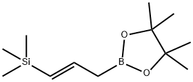 1,3,2-Dioxaborolane, 4,4,5,5-tetramethyl-2-[(2E)-3-(trimethylsilyl)-2-propen-1-yl]- 化学構造式