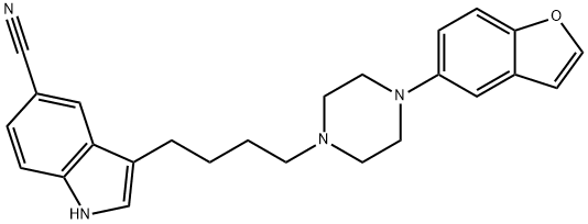 1H-Indole-5-carbonitrile, 3-[4-[4-(5-benzofuranyl)-1-piperazinyl]butyl]-|