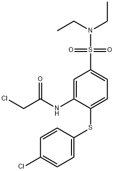 2-chloro-N-{2-[(4-chlorophenyl)sulfanyl]-5-(diethyl sulfamoyl)phenyl}acetamide 结构式