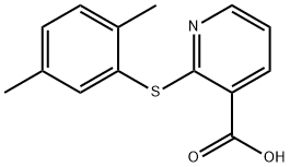 2-[(2,5-dimethylphenyl)sulfanyl]pyridine-3-carboxylic acid 化学構造式
