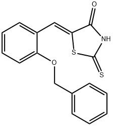 (5Z)-5-[(2-phenylmethoxyphenyl)methylidene]-2-sulfanylidene-1,3-thiazolidin-4-one,796046-82-7,结构式