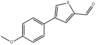 JR-9079, 4-(4-Methoxyphenyl)thiophene-2-carbaldehyde, 97% Struktur