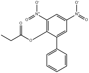 [1,1'-Biphenyl]-2-ol, 3,5-dinitro-, 2-propanoate Structure