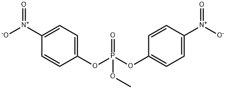 りん酸メチルビス(4-ニトロフェニル) 化学構造式