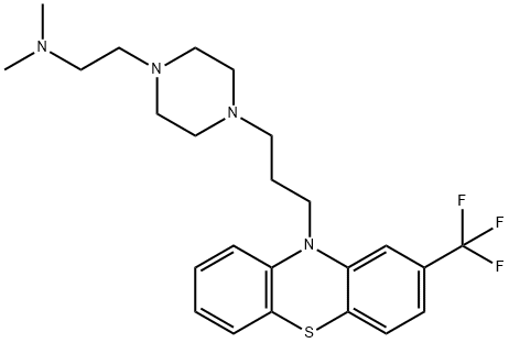 1-Piperazineethanamine, N,N-dimethyl-4-[3-[2-(trifluoromethyl)-10H-phenothiazin-10-yl]propyl]- Structure