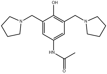 Acetamide, N-[4-hydroxy-3,5-bis(1-pyrrolidinylmethyl)phenyl]- Struktur