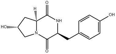 シクロ(Tyr-Hpro) 化学構造式