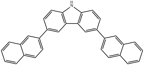 9H-Carbazole, 3,6-di-2-naphthalenyl- Structure