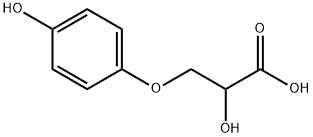 beta-4(hydroxyphenoxy)lactic acid 化学構造式