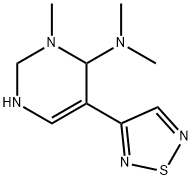 4-Pyrimidinamine,1,2,3,4-tetrahydro-N,N,3-trimethyl-5-(1,2,5-thiadiazol-3-yl)-(9CI) 结构式