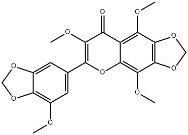 3,5,8,3'-Tetramethoxy-
6,7,4',5'-bis(methylenedioxy)flavone 结构式