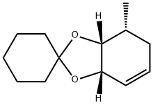 (3aR,4R,7aS)-3a,4,5,7a-Tetrahydro-4-methylspiro[1,3-benzodioxole-2,1′-cyclohexane] 结构式