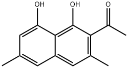 Ethanone, 1-(1,8-dihydroxy-3,6-dimethyl-2-naphthalenyl)- Struktur