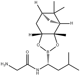 Acetamide, 2-amino-N-[(1R)-1-[(3aS,4S,6S,7aR)-hexahydro-3a,5,5-trimethyl-4,6-methano-1,3,2-benzodioxaborol-2-yl]-3-methylbutyl]-, 847644-46-6, 结构式