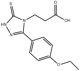 3-[3-(4-ethoxyphenyl)-5-sulfanyl-4H-1,2,4-triazol-4-yl]propanoic acid Structure