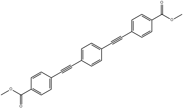 Benzoic acid, 4,4'-(1,4-phenylenedi-2,1-ethynediyl)bis-, dimethyl ester 化学構造式