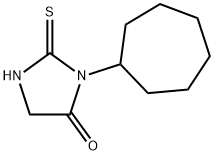 1-环庚基-2-硫烷基-4,5-二氢-1H-咪唑-5-酮 结构式