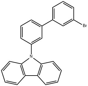 9H-Carbazole, 9-(3'-bromo[1,1'-biphenyl]-3-yl)- 化学構造式